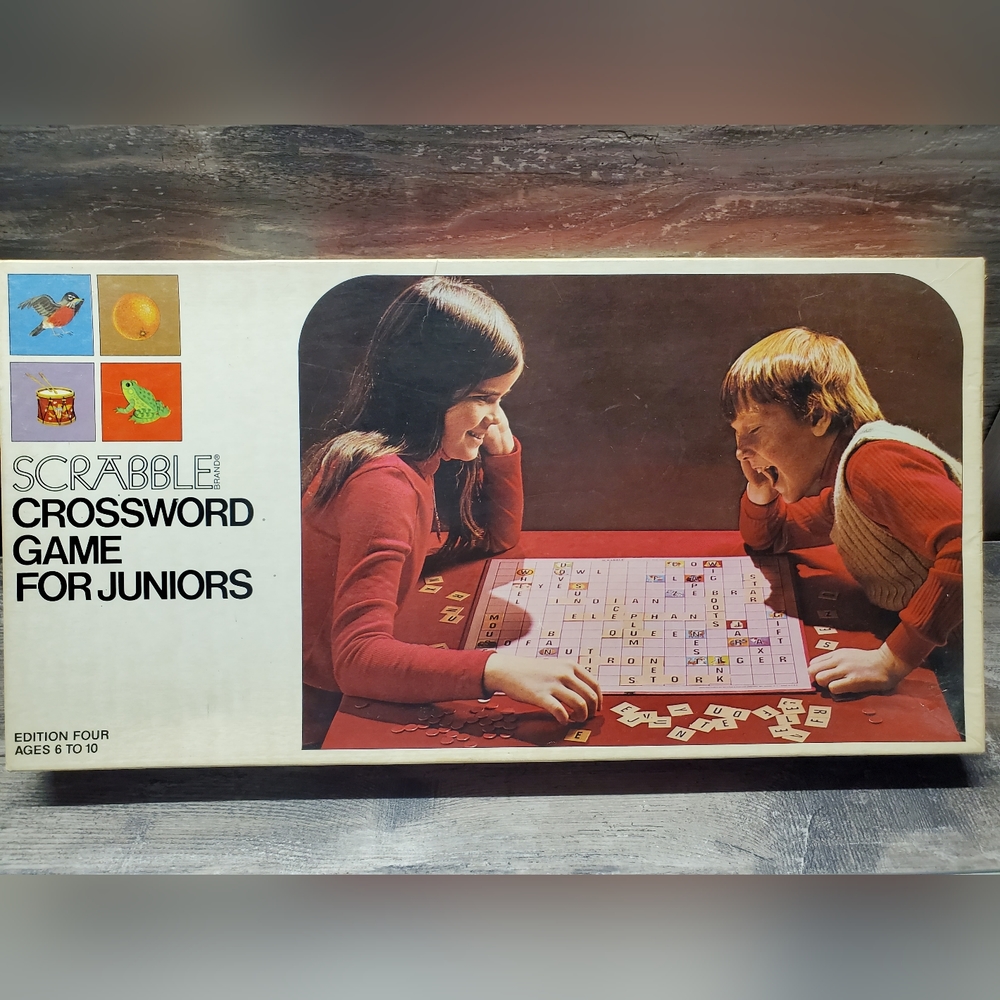 Scrabble Crossword Game for Juniors Vintage Board Game S&R Games 1975 Complete‎